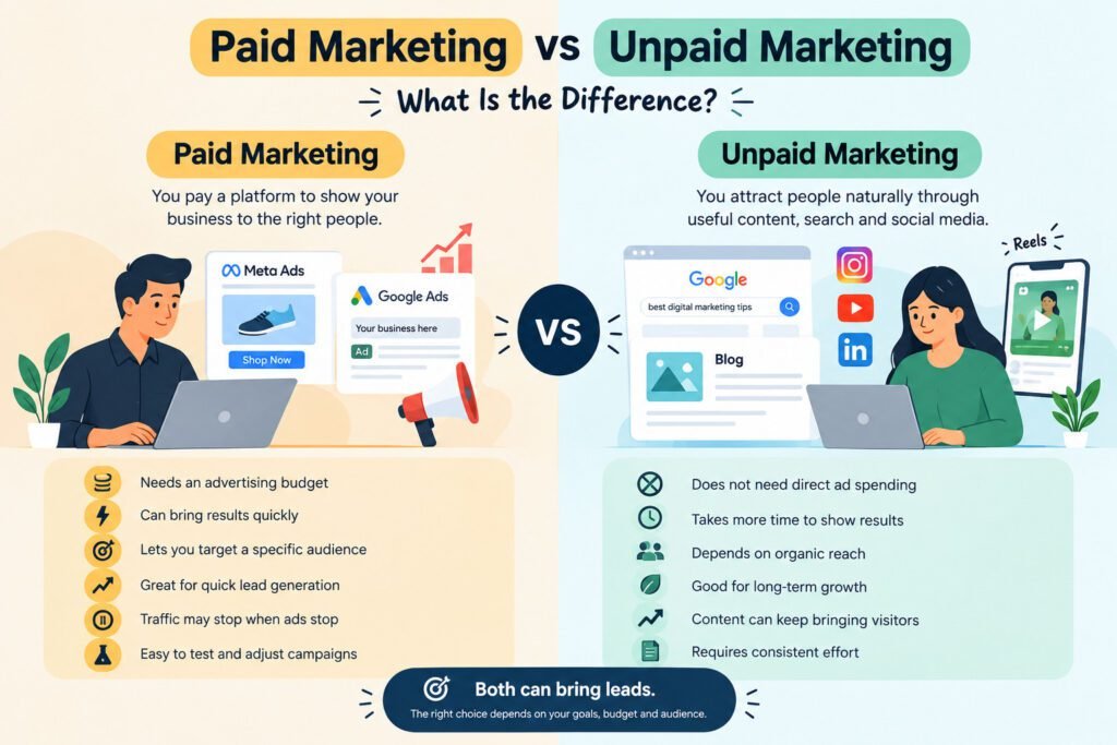 Paid Marketing vs Unpaid Marketing: What Is the Difference?